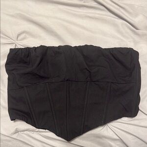 Black Strapless Corset Top